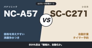 パナソニック NC-A57 vs シロカ SC-C271 — 価格帯の違いと自動化に価値はあるか